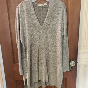 Gray V-Neck Sweater